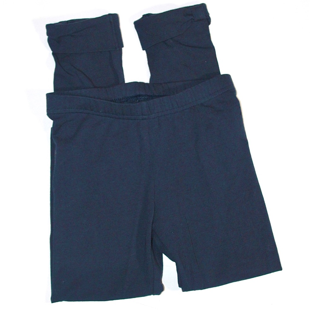 Janie and Jack Navy Fold-Over Bow Leggings